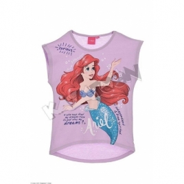 Tee Shirt Fille Princesses Manches Courtes Bas Arrondi