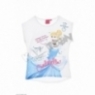 Tee Shirt Fille Princesses Manches Courtes Bas Arrondi