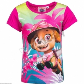 Tee Shirt Fille Pat Patrouille Manches Courtes