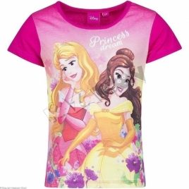 Tee Shirt Fille Princesses Manches Courtes - Disney Maroc