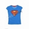 Tee Shirt Fille Superwoman Manches Courtes avec Fronces