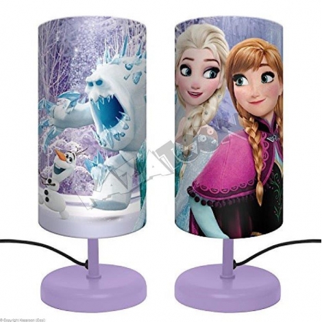 Lampe de Chevet Cylindrique Reine des Neiges