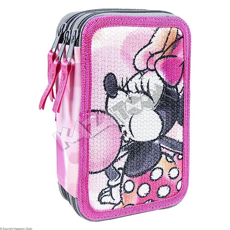 Trousse Ronde Minnie Fille Tube Ecole Enfant