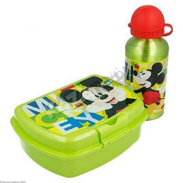 Pack Bouteille Aluminium et Boîte à Lunch Mickey